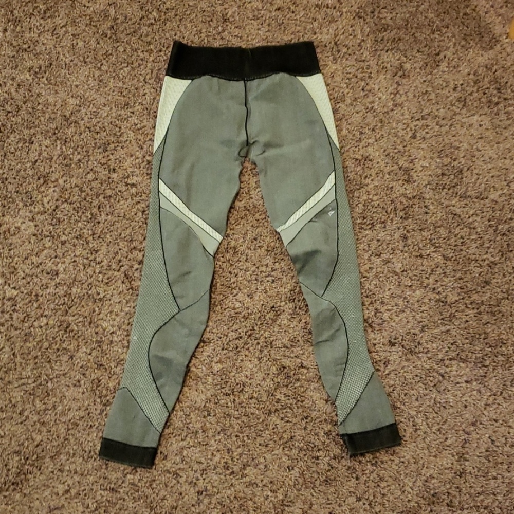 NUX Green Leggings with Mesh Detail